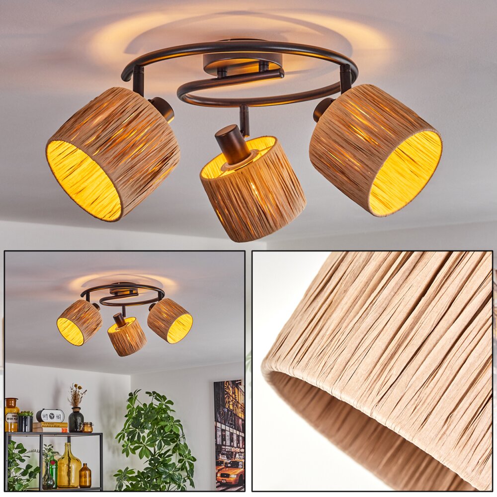 Granja Plafonnier Noir, 3 lumières main product photo