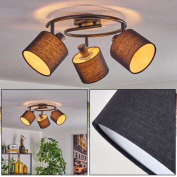 Bassagoda Plafonnier Noir, 3 lumières Bassagoda Plafonnier Noir, 3 lumières