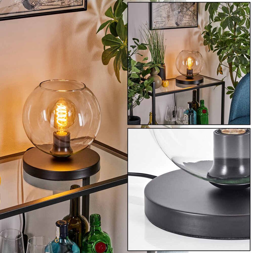 Koyoto Lampe à poser 20 cm Noir, 1 lumière main product photo