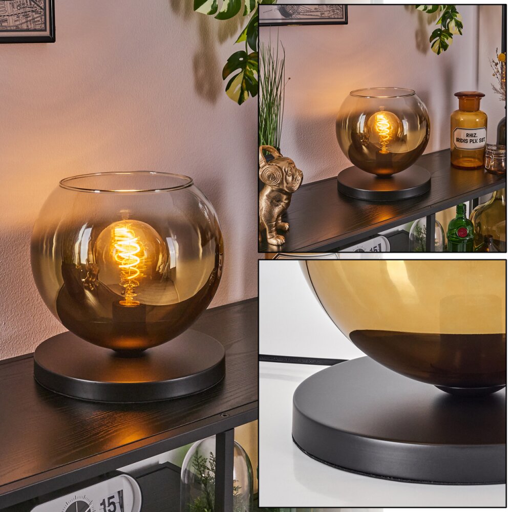 Koyoto Lampe à poser 25 cm Noir, 1 lumière main product photo