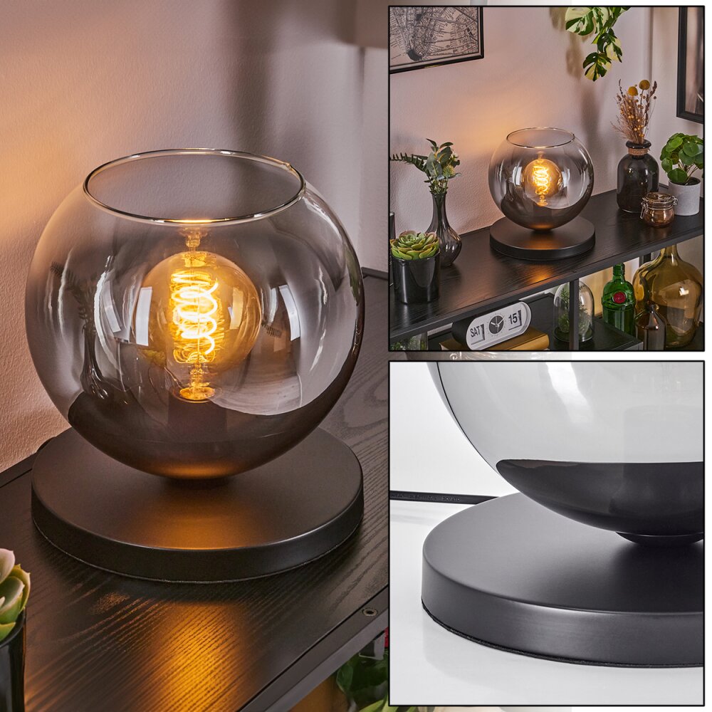 Koyoto Lampe à poser 25 cm Noir, 1 lumière main product photo