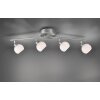 Plafonnier Leuchten Direkt LOLA-LOTTA LED Acier inoxydable, 4 lumières, Télécommandes, Changeur de couleurs