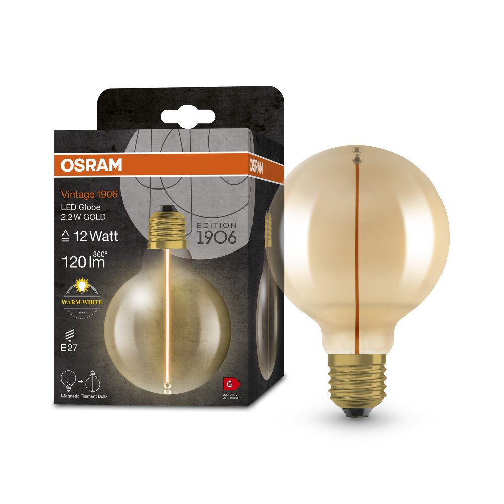 Luminaires Osram E27 LED 2.2 Watt blanc chaud 120 Lumen main product photo