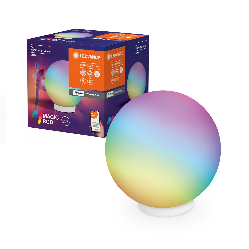 Wifi Lampe à poser Luminaires Ledvance LED Blanc, 1 lumière, Changeur de couleurs main product photo