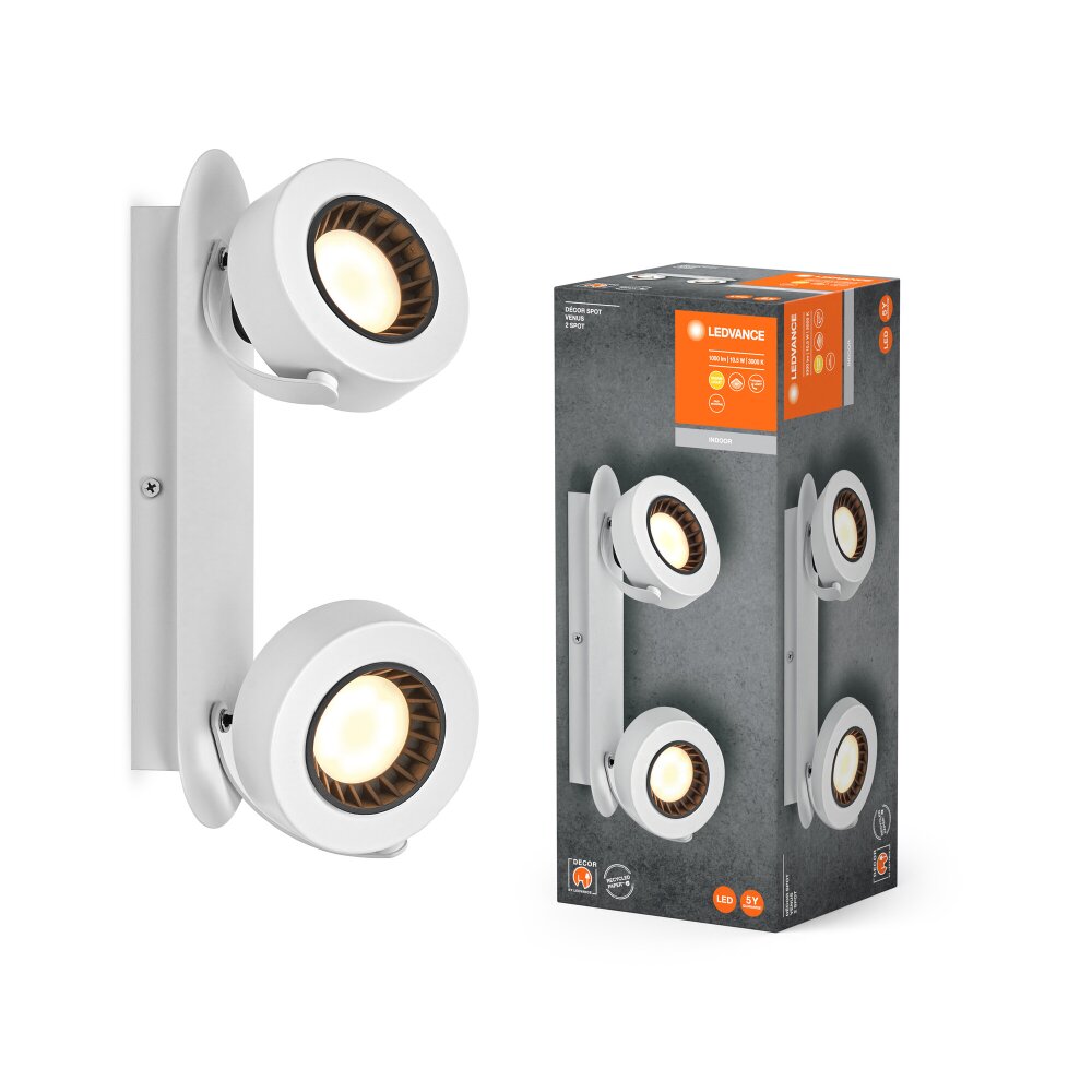 Decor Plafonnier Luminaires Ledvance LED Blanc, 2 lumières main product photo