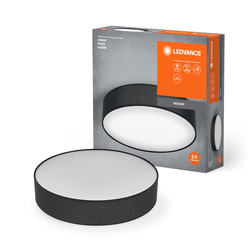 Orbis Plafonnier Luminaires Ledvance Noir, 3 lumières main product photo