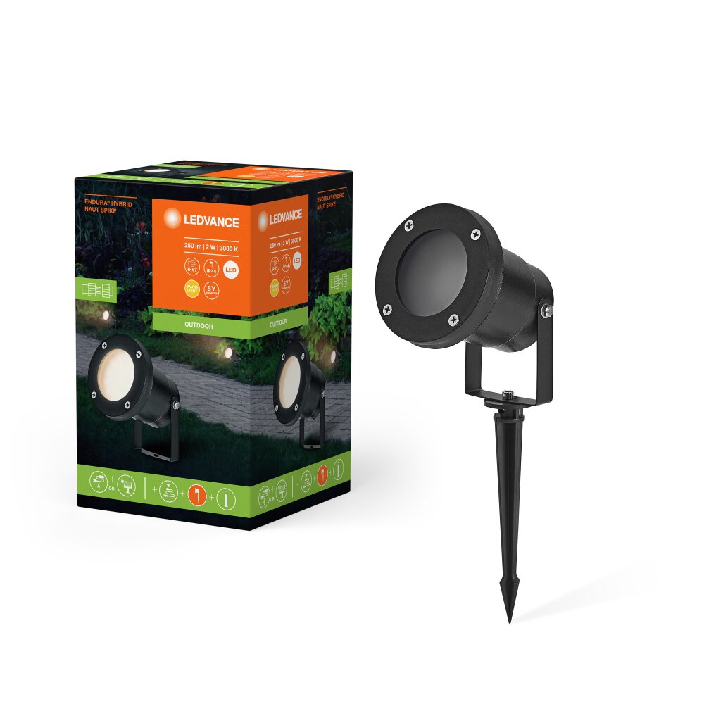 Endura Spot de jardin Luminaires Ledvance LED Noir, 1 lumière main product photo