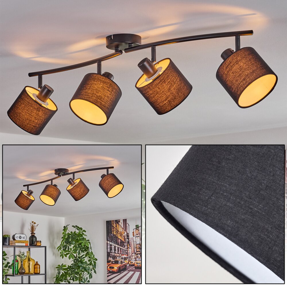 Granja Plafonnier Noir, 4 lumières main product photo