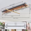 Cascada Plafonnier LED Laiton, Écru, Noir, 1 lumière Cascada Plafonnier LED Laiton, Écru, Noir, 1 lumière