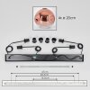 Ripoll Suspension Clair, Cuivré, 4 lumières