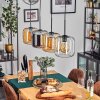 Lauden Suspension Ambre, Chrome, Clair, 4 lumières
