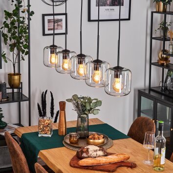 Lauden Suspension Noir, 5 lumières Lauden Suspension Noir, 5 lumières