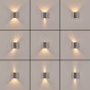 Hoods Lampe murale d´extérieur, Luminaire Up & Down, Applique murale LED Argenté, 1 lumière