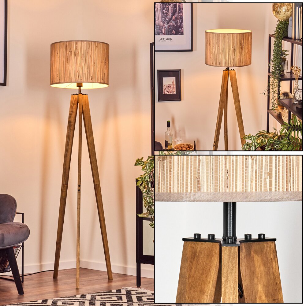 Bongal Lampadaire, Liseuse Écru, Noir, 1 lumière main product photo