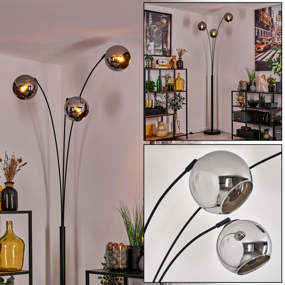 Koyoto Lampadaire Noir, 3 lumières main product photo