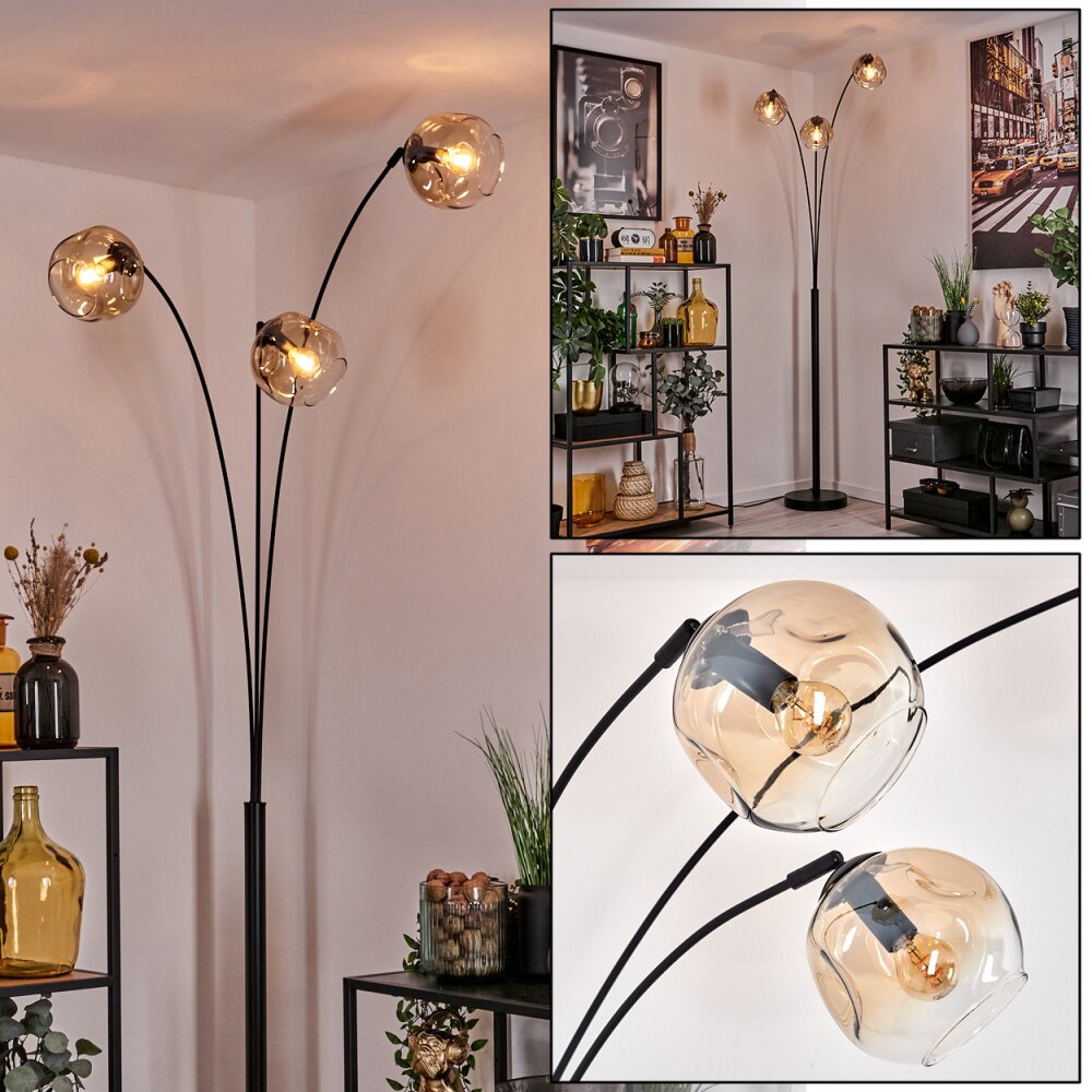 Ripoll Lampadaire Noir, 3 lumières main product photo