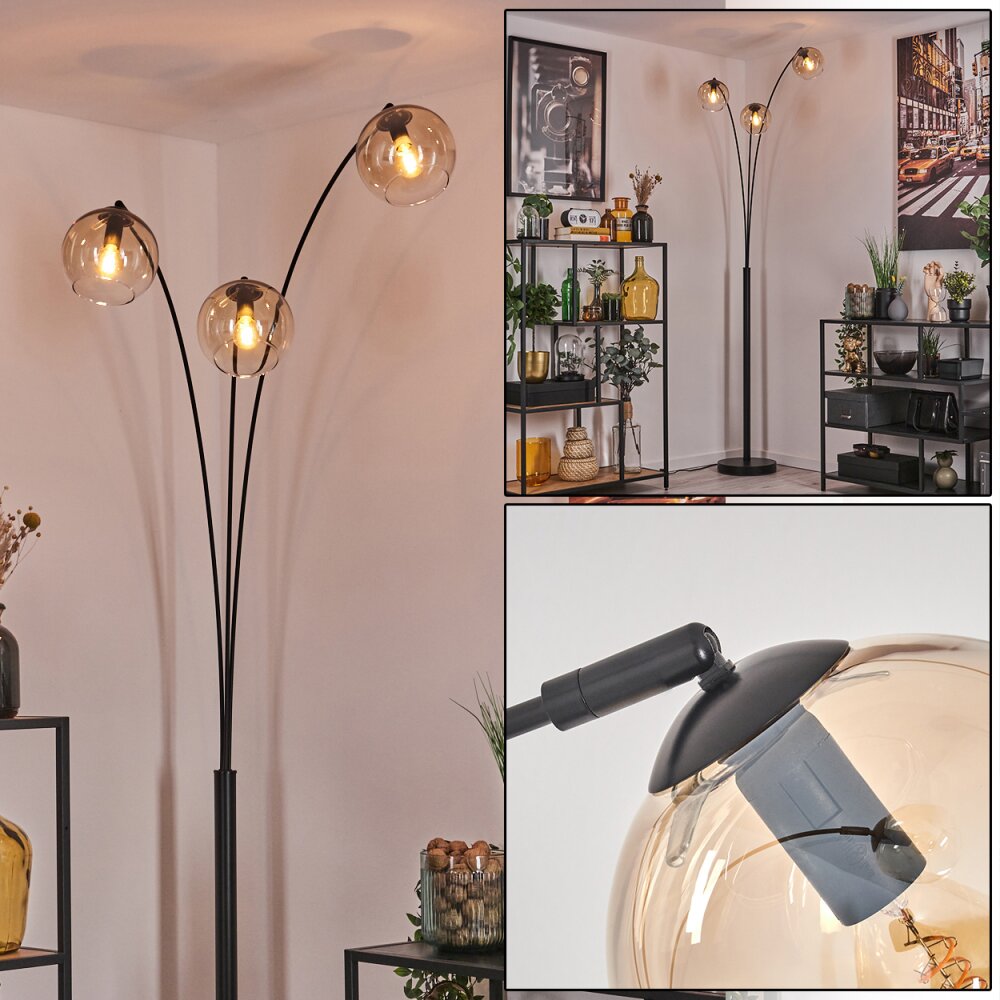 Koyoto Lampadaire Noir, 3 lumières main product photo