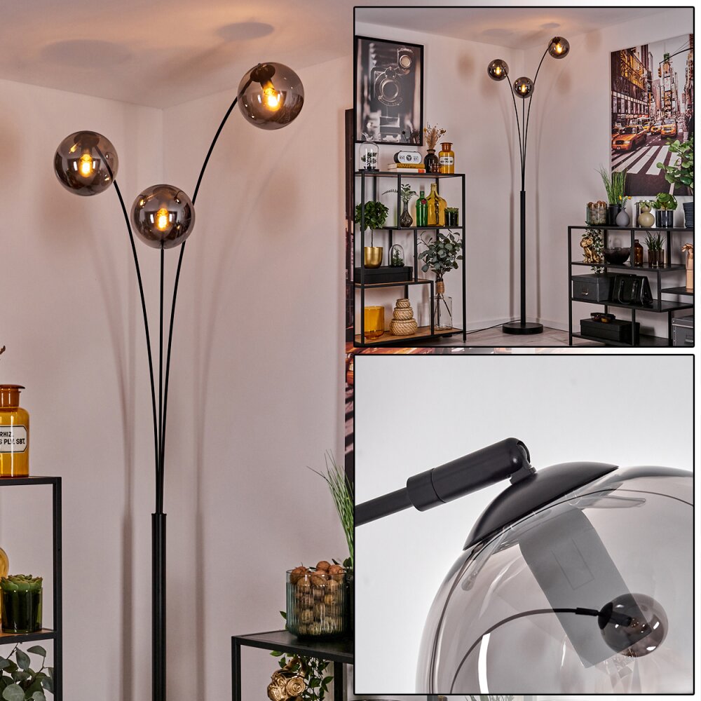 Gastor Lampadaire Noir, 3 lumières main product photo