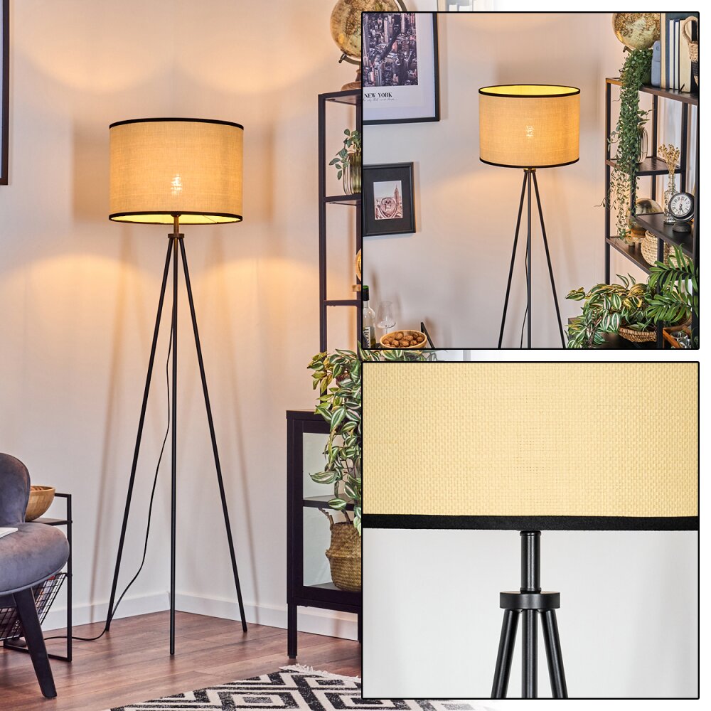 Chellas Lampadaire Noir, 1 lumière main product photo