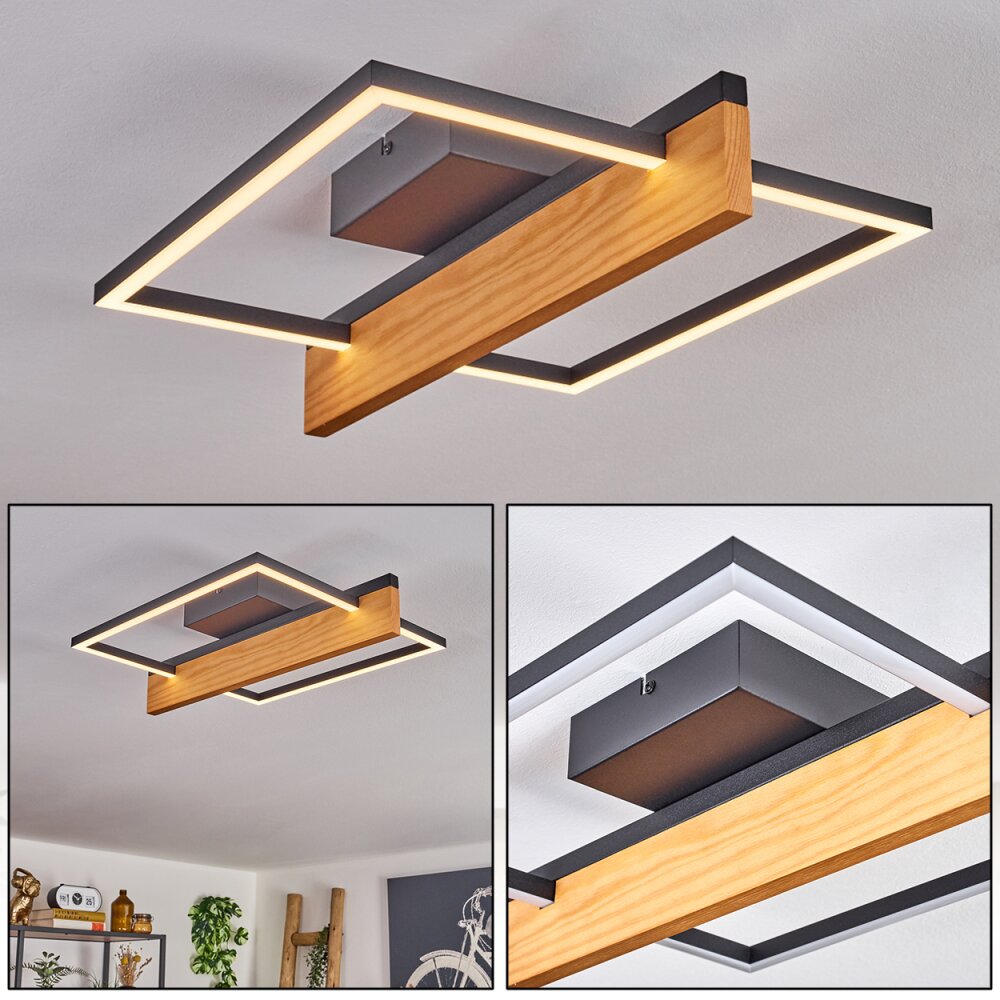 Pompu Plafonnier LED Écru, Noir, 1 lumière main product photo