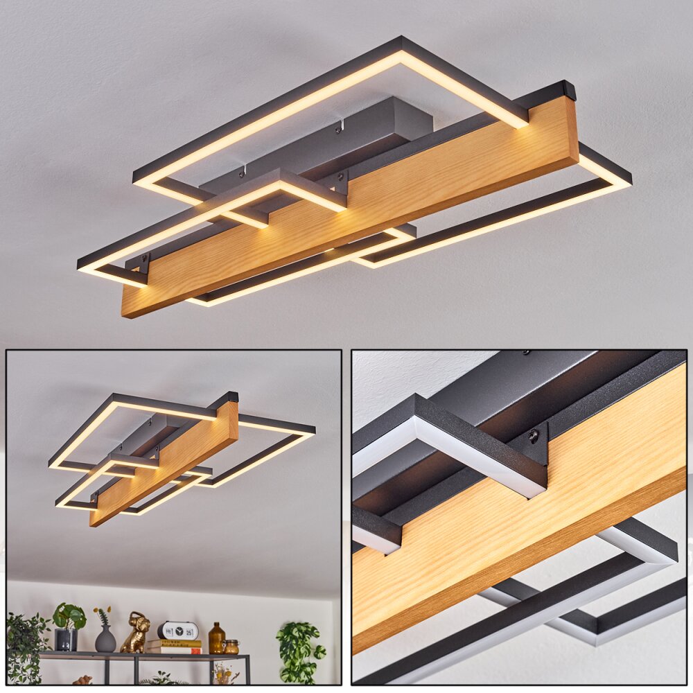 Pompu Plafonnier LED Écru, Noir, 1 lumière main product photo