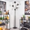 Gastor Lampadaire Chrome, Clair, Fumé, 5 lumières