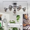 Gastor Plafonnier 87 cm Clair, Fumé, 8 lumières