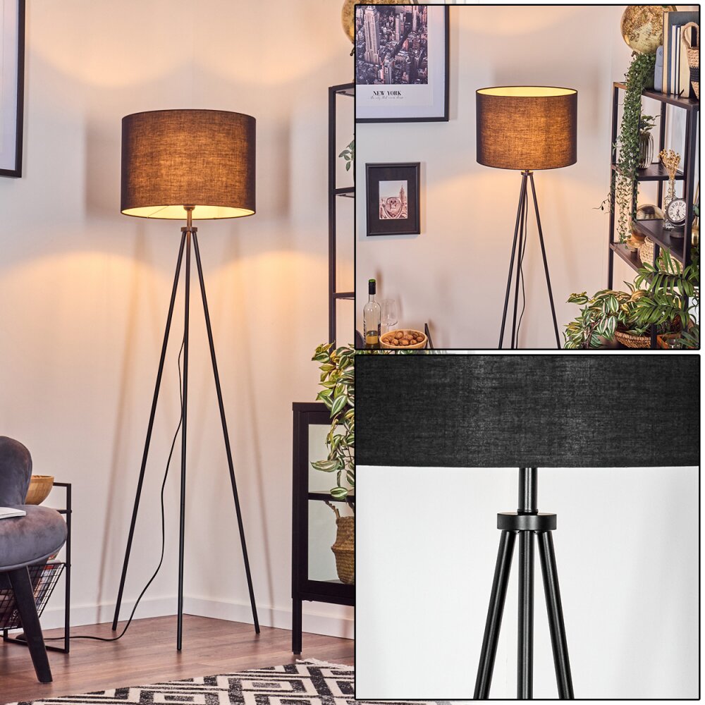 Bassagoda Lampadaire Noir, 1 lumière main product photo