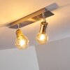 Plafonnier Lagunita Nickel mat, 2 lumières
