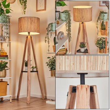 Bongal Lampadaire Écru, Noir, 1 lumière Bongal Lampadaire Écru, Noir, 1 lumière