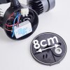 Applique murale d'extérieur Emmerlev LED Noir, 2 lumières, Détecteur de mouvement