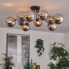 Gastor Plafonnier 83 cm Chrome, Fumé, 10 lumières