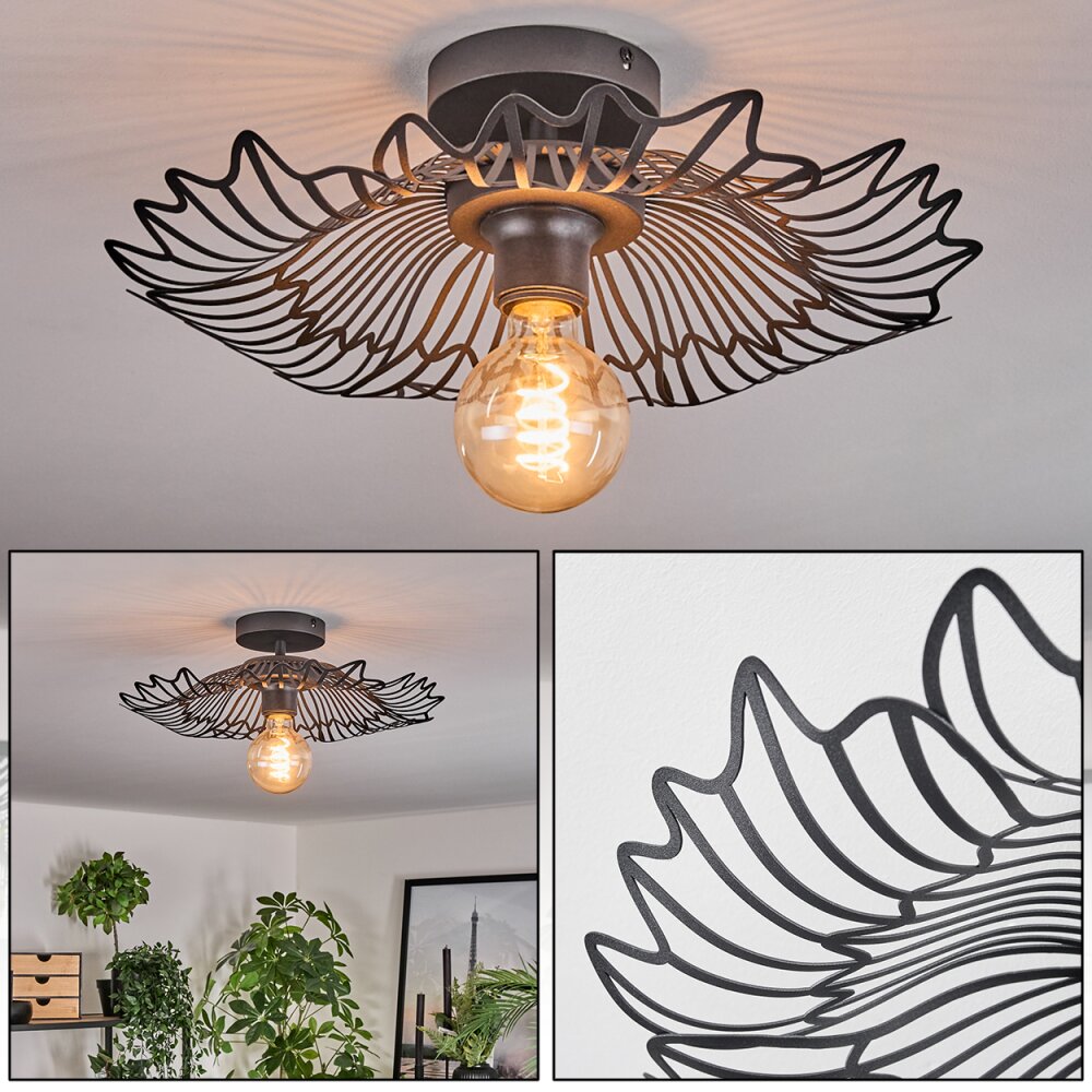 Cristelo Plafonnier Noir, 1 lumière main product photo