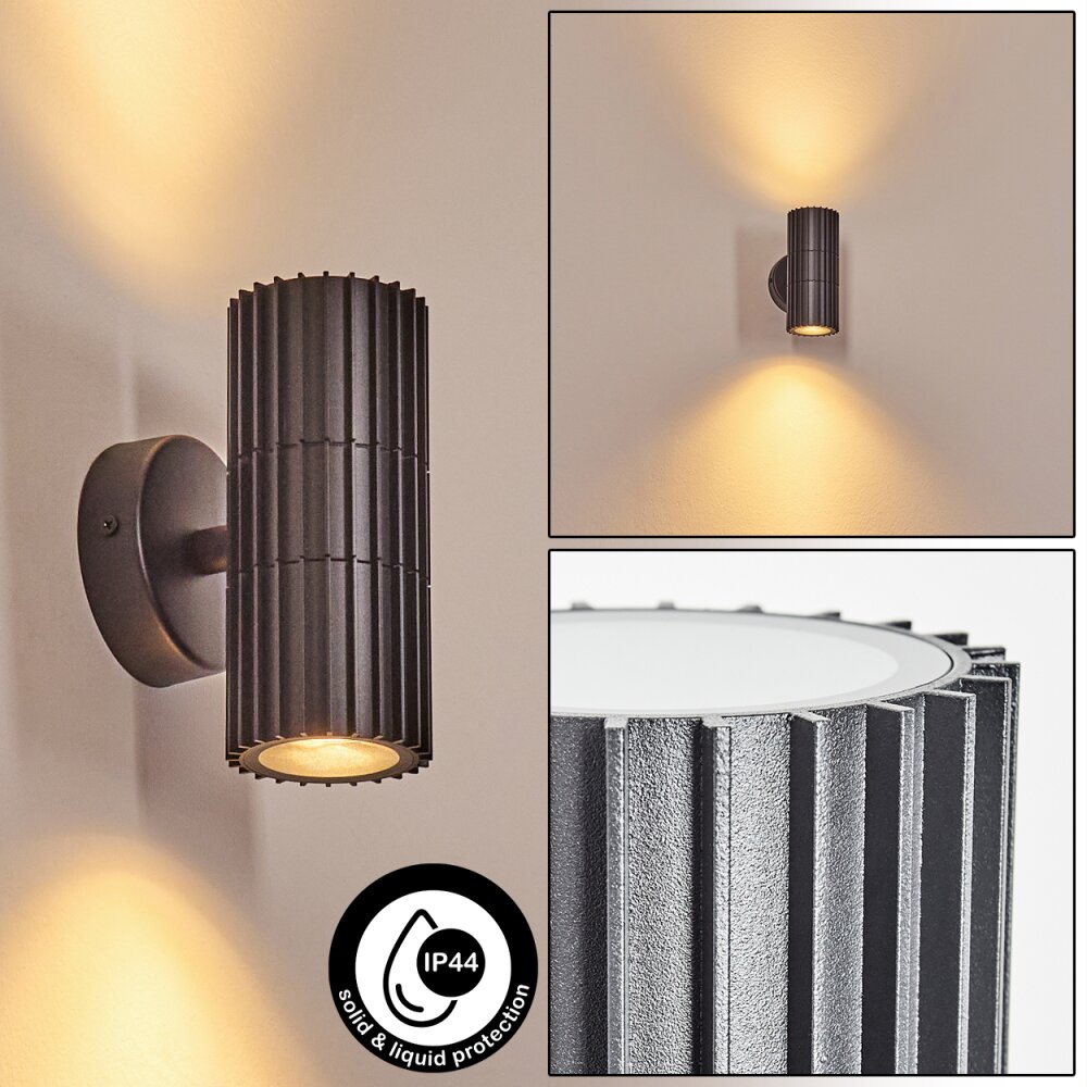 Cidral Lampe murale d´extérieur, Luminaire Up & Down Noir, 2 lumières main product photo