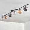 Gastor Plafonnier, Boule lumineuse Ambre, Clair, Fumé, 6 lumières