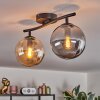 Gastor Plafonnier, Boule lumineuse Ambre, Fumé, 2 lumières