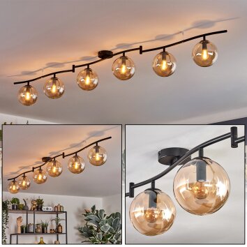 Gastor Plafonnier, Boule lumineuse Ambre, 6 lumières