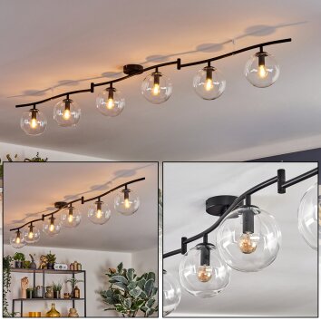 Gastor Plafonnier, Boule lumineuse Clair, 6 lumières Gastor Plafonnier, Boule lumineuse Clair, 6 lumières