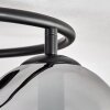 Gastor Plafonnier, Boule lumineuse Chrome, Fumé, 3 lumières