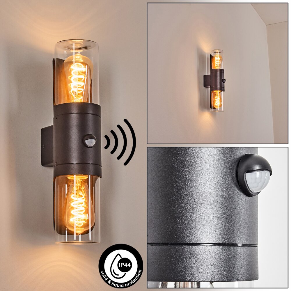 Morbak Lampe murale d´extérieur, Luminaire Up & Down Noir, 2 lumières main product photo