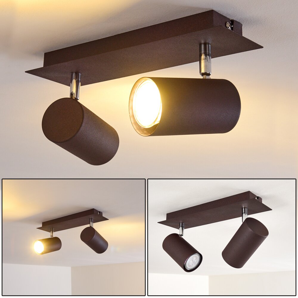 Plafonnier Zuoz Rouille, 2 lumières main product photo