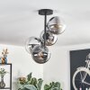 Gastor Plafonnier, Boule lumineuse Chrome, Clair, Fumé, 4 lumières