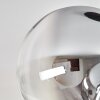 Gastor Plafonnier, Boule lumineuse Chrome, Clair, Fumé, 4 lumières