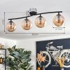 Gastor Plafonnier, Boule lumineuse Ambre, 4 lumières