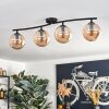 Gastor Plafonnier, Boule lumineuse Ambre, 4 lumières
