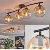 Gastor Plafonnier, Boule lumineuse Ambre, Clair, 4 lumières