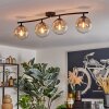 Gastor Plafonnier, Boule lumineuse Ambre, Clair, 4 lumières