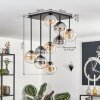 Gastor Plafonnier, Boule lumineuse Ambre, Clair, Fumé, 9 lumières