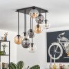 Gastor Plafonnier, Boule lumineuse Ambre, Clair, Fumé, 9 lumières