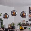 Suspension Semrong Noir, 3 lumières